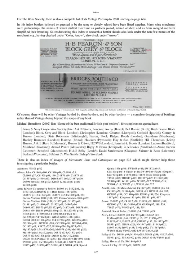 Port Vintages Book - 1st edition
