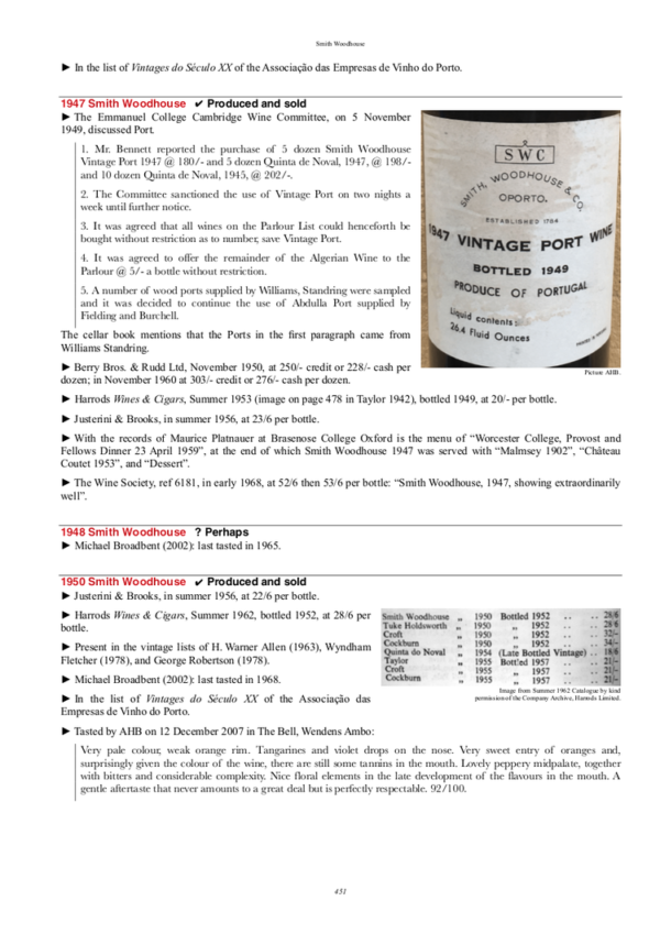 Port Vintages Book - 1st edition